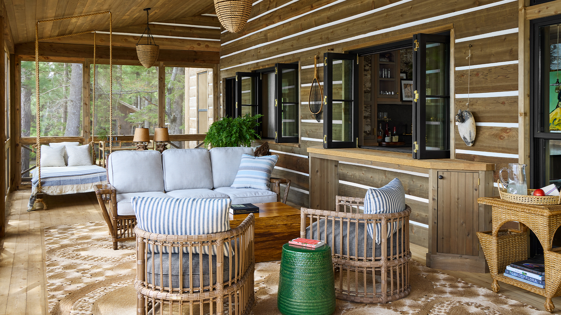 Frank-Ponterio-Interior-Design-North-Woods-Lake-House-Screened-Porch